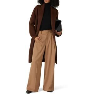 VINCE. Brown Wool Oversized Coat